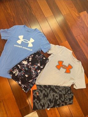 Under Armour youth tshirt and short sets